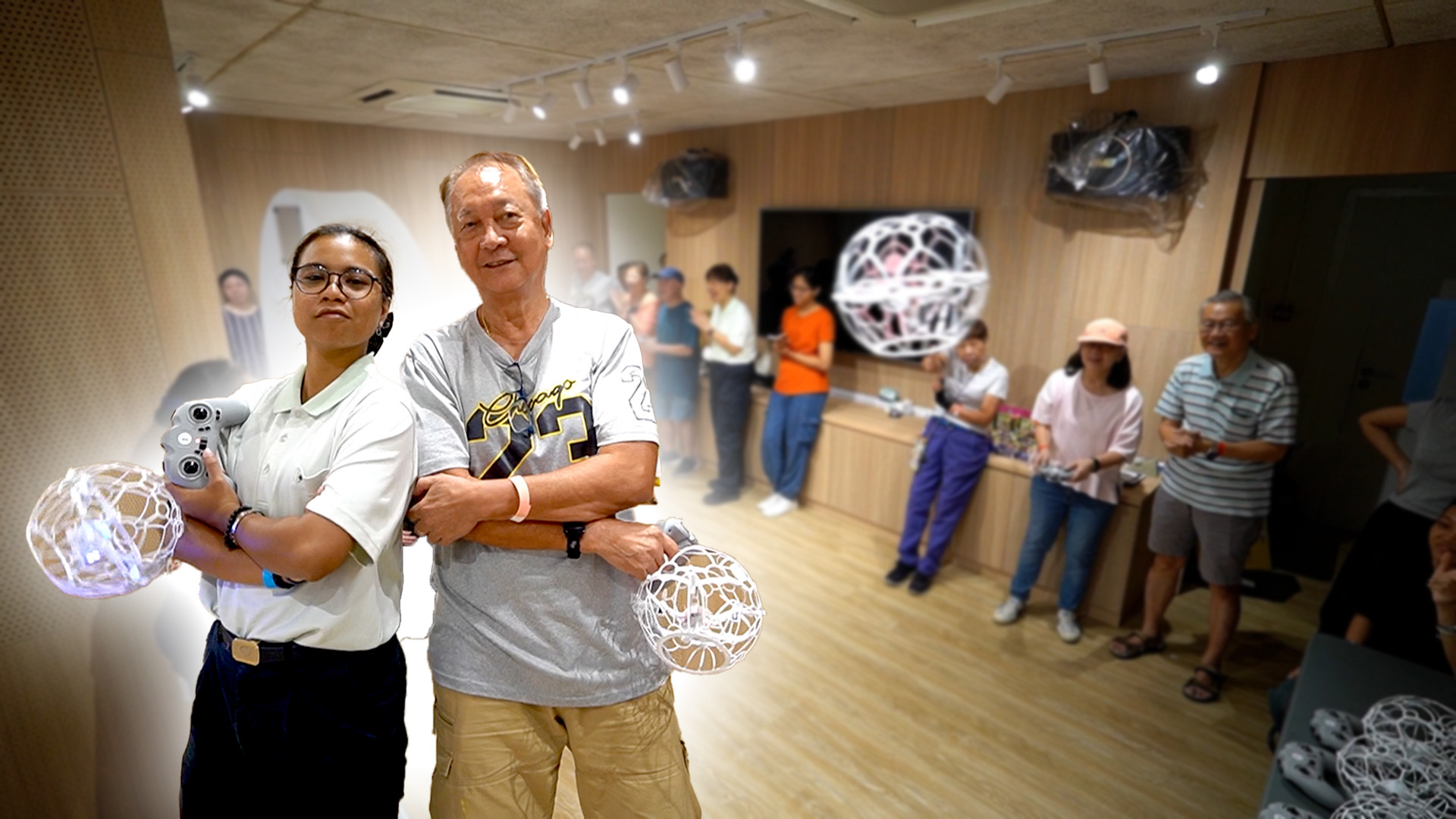 Seniors Take to the Skies with Drone Soccer