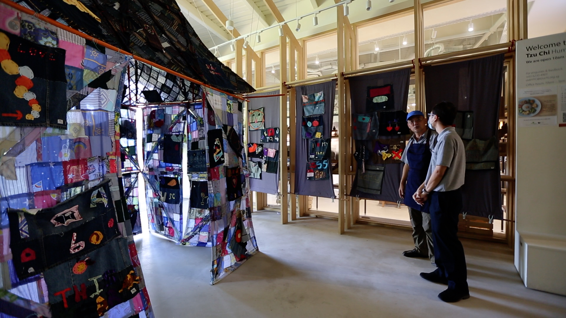 Different Community Groups Sew a “Home” which Symbolises Love